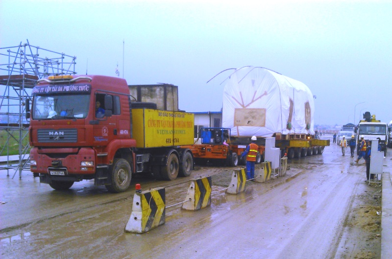Vận chuyển máy phát điện 178 tấn cho nhà máy Thép Formosa Hà Tĩnh