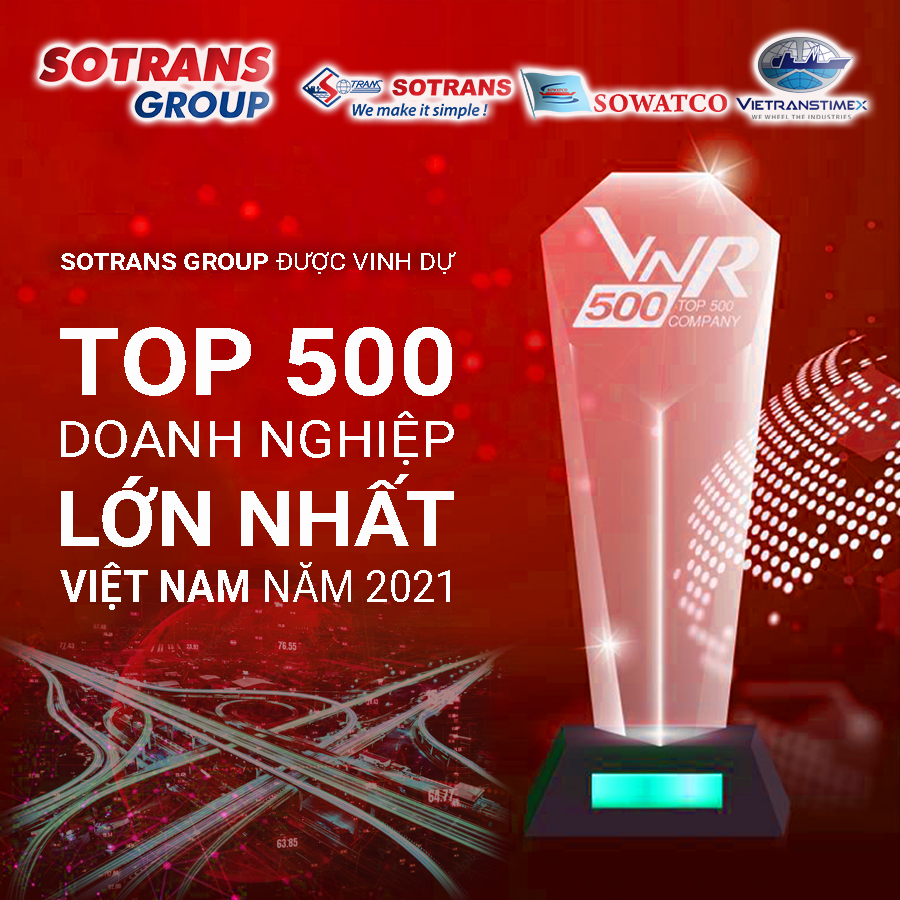 Sotrans Group Tiếp Tục Lọt Top 500 Doanh Nghiệp Lớn Nhất Việt Nam Năm 2021