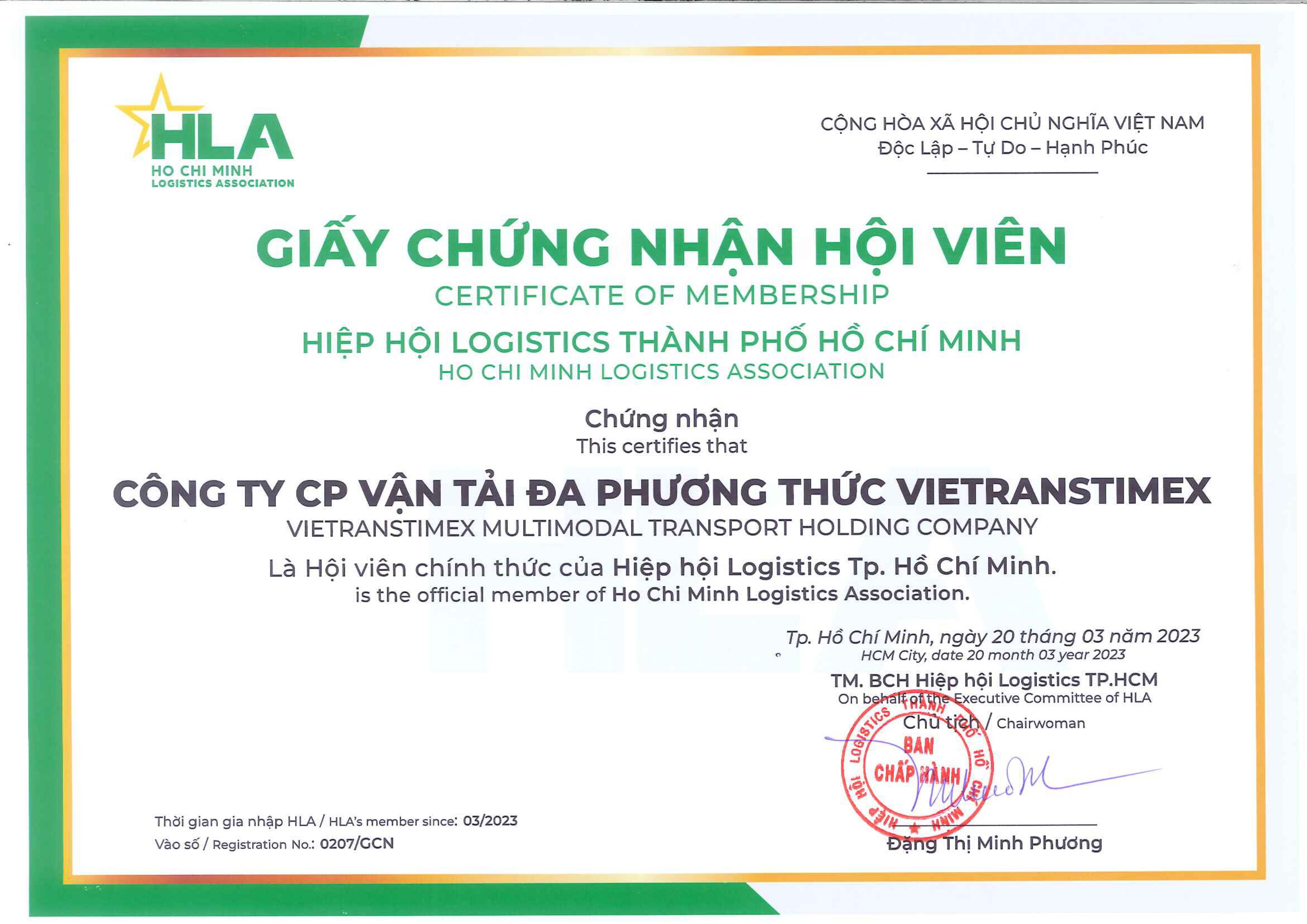 Hiệp Hội Logistics Tp.HCM (HLA)